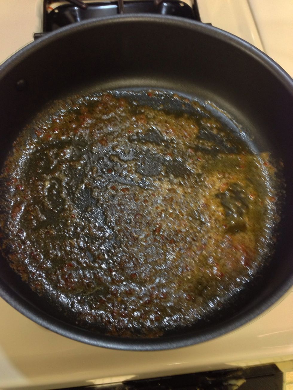 Put your saut\u00e9 express in on medium low until it covers the whole pan. . It may look like its burnt, but the color and herbs create that black char look.