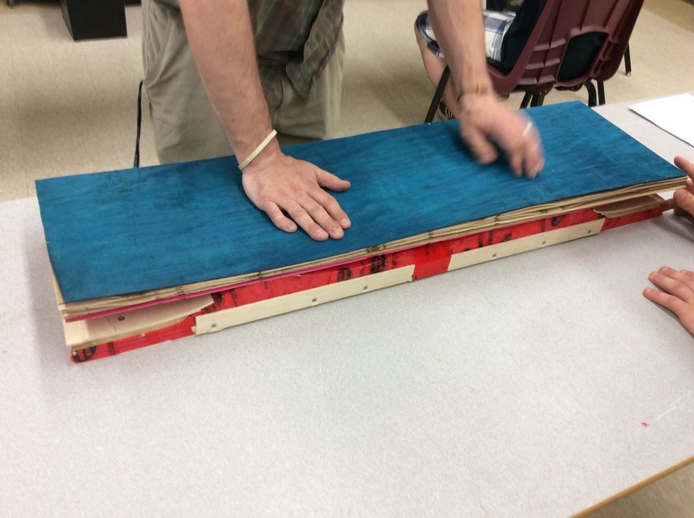 Put your stacked boards onto the moulding of the dropdeck