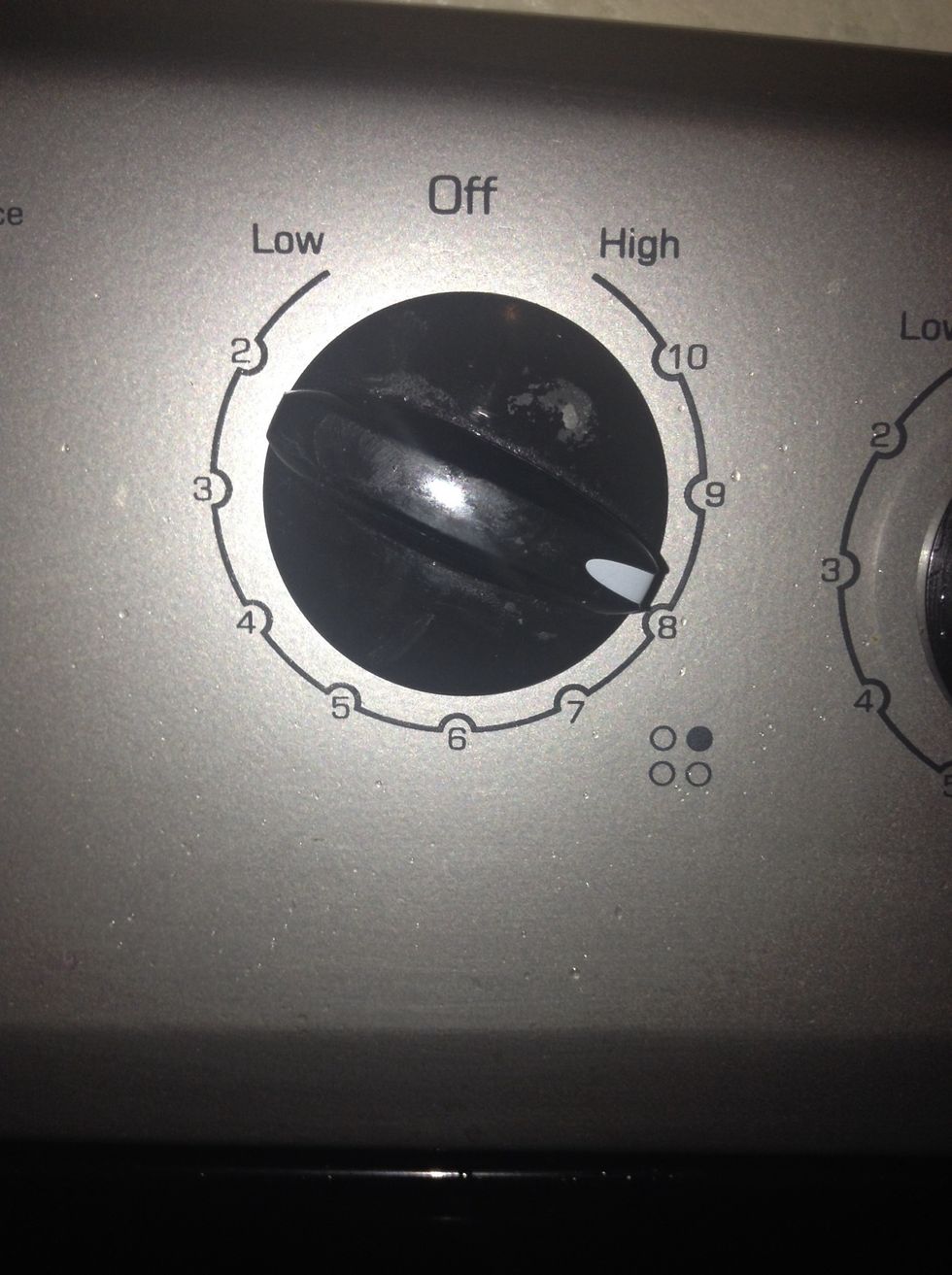 Put your stove up to 8degrees