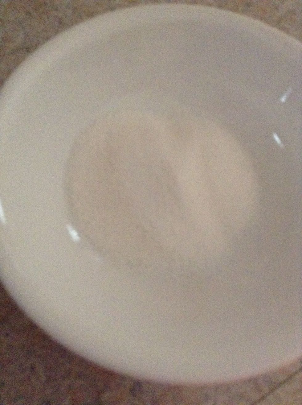 Put your sugar into the other bowl