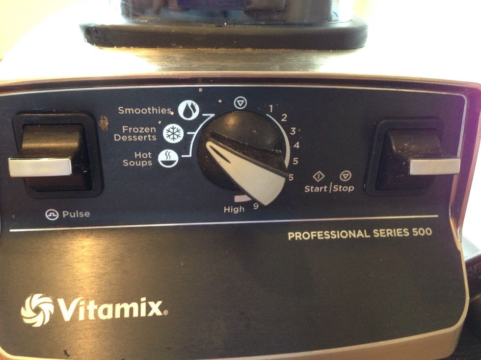 Put your Vitamix on "Frozen Dessert" setting. If you don't have this setting, just put it on a high number and run it for about 3 minutes.
