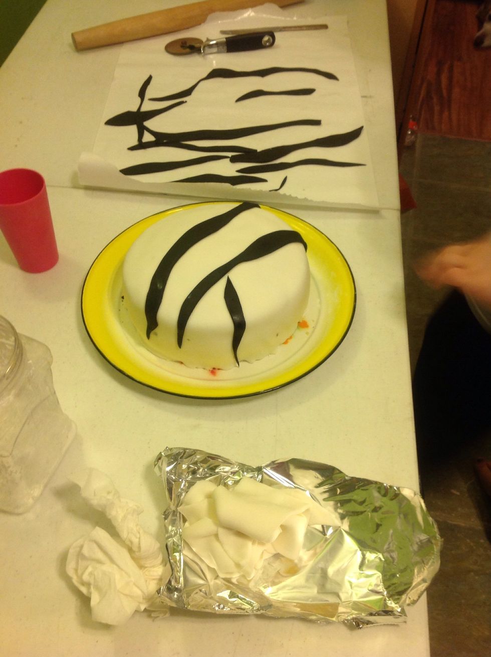 Put zebra stripes on in no particular pattern.