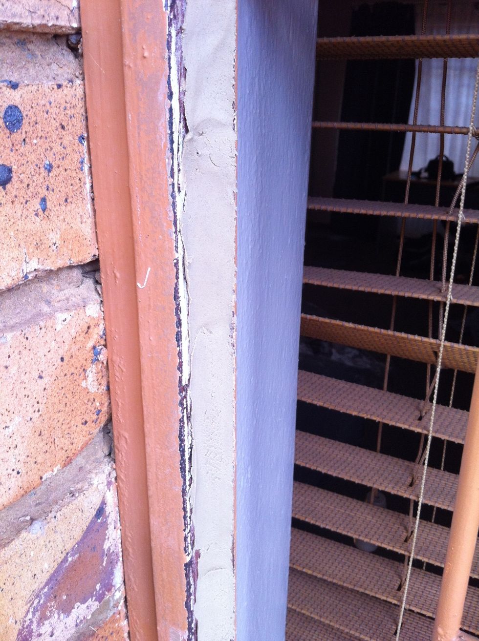 Putty spread evenly into frame