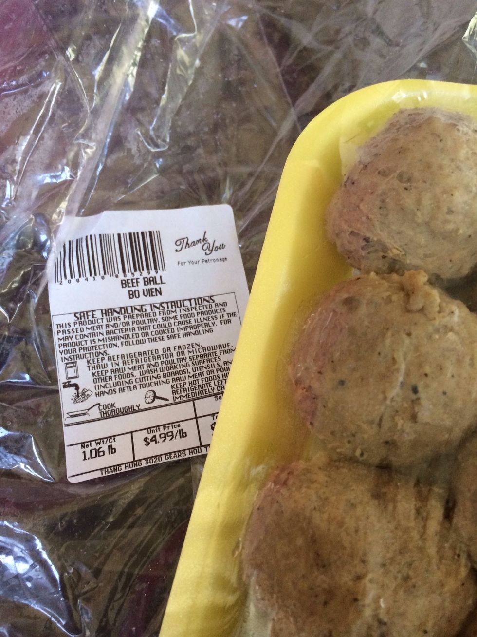 Quarter beef meatballs