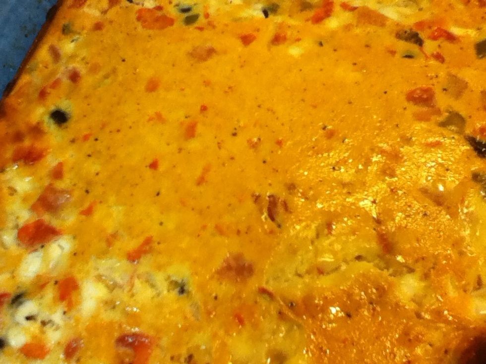 Quiche is finished when center is firm, and no longer has pools of liquid.