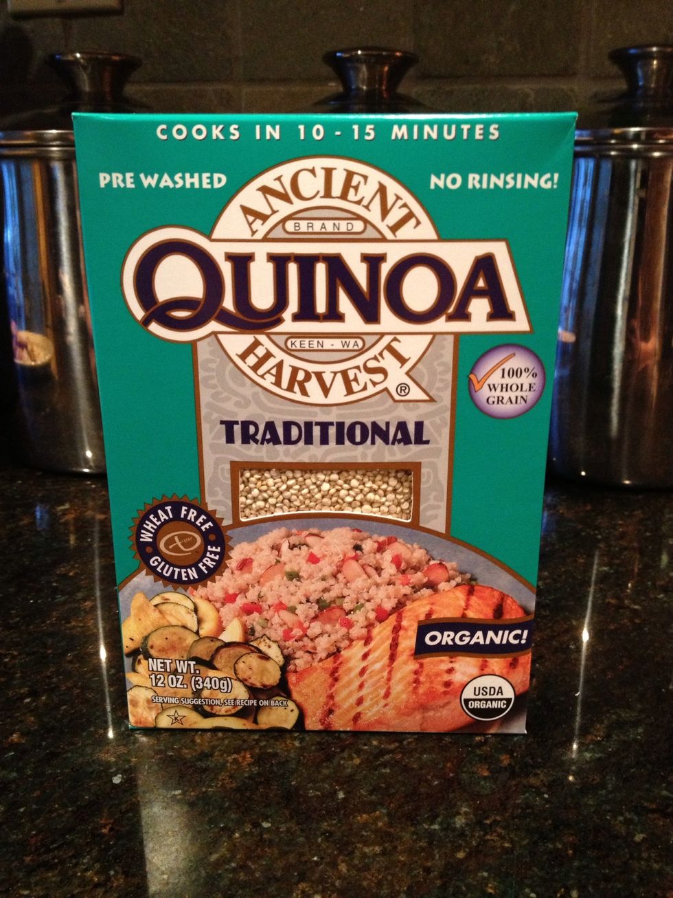 Quinoa is really a seed not a grain, and is filled with protein. I use this brand because it is pre-washed, others you may have to soak overnight. Check the packaging.