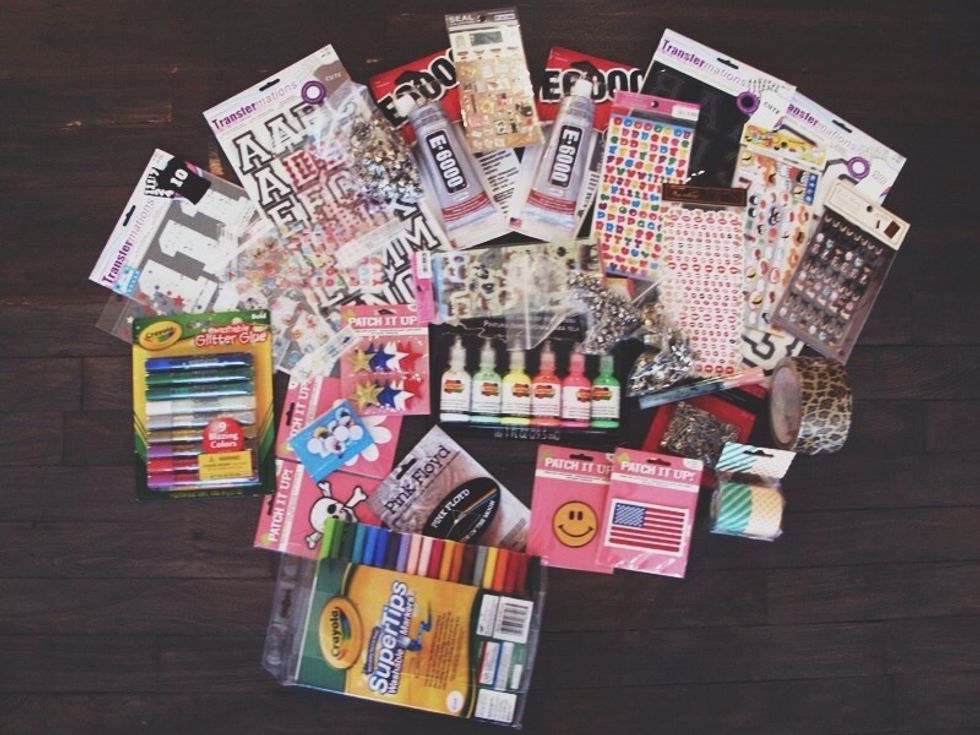 Raid your local craft store. Seriously, go bananas now, return the unused later.