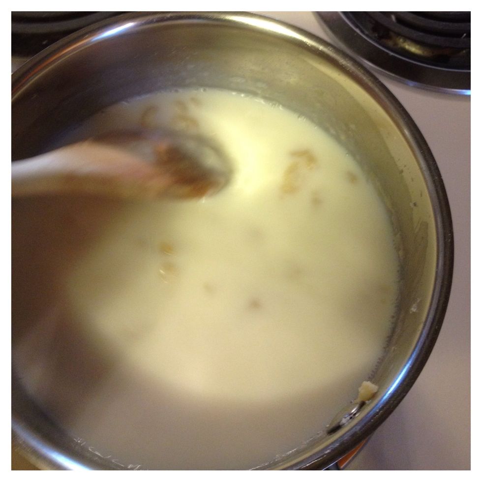 Raise heat to medium high and stir very frequently until boiling and thickened.