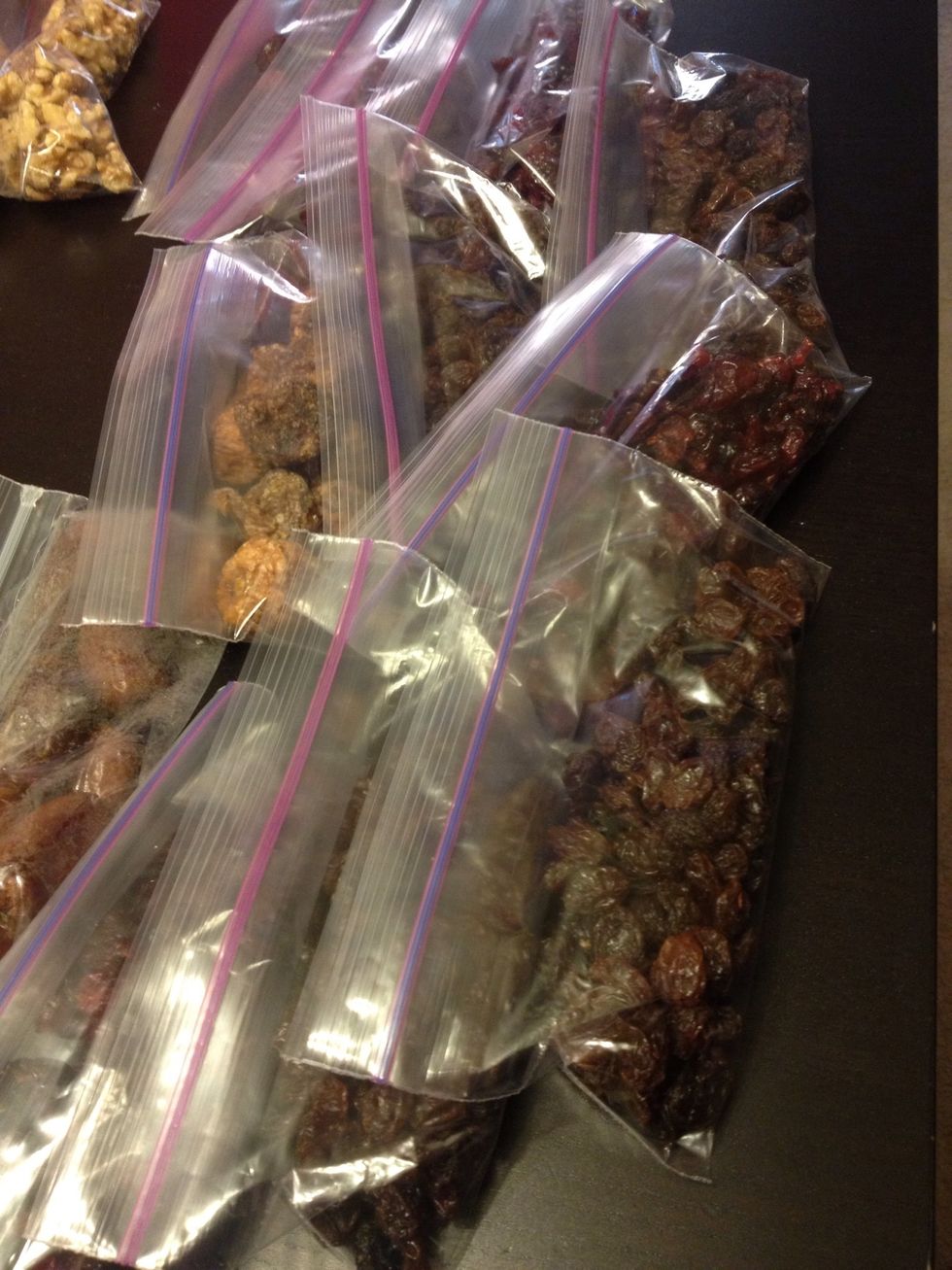 Raisins, cranberries, figs, dates