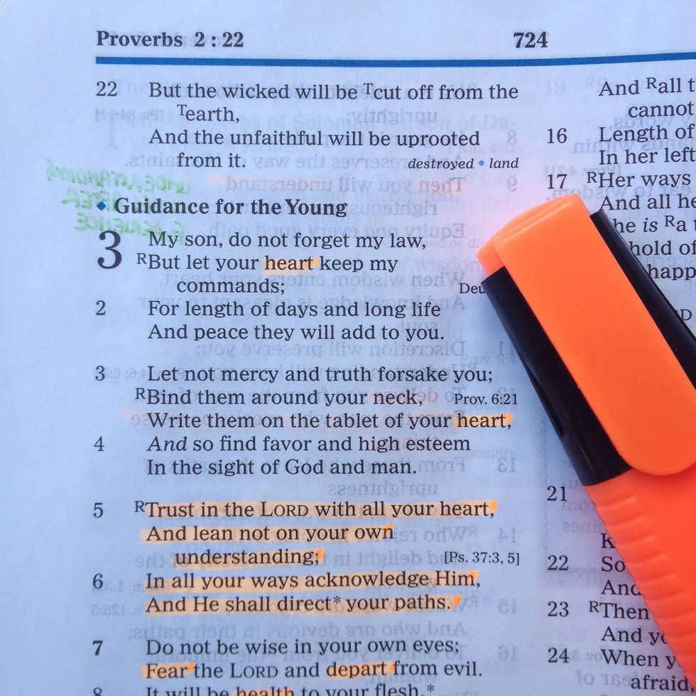 Read a chapter of Proverbs everyday. Proverbs provides practical instructions for daily life. Tip: read the chapter that corresponds with the date, e.g. on October 22 you would read chapter 22.