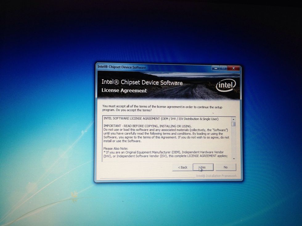 Read the terms and agreement and click yes. (It's ok, I know you won't read it) ;)