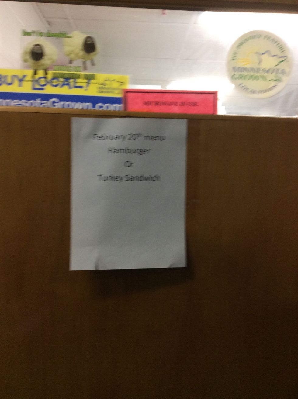 Read what your going to have for lunch on a day your not supposed to have school