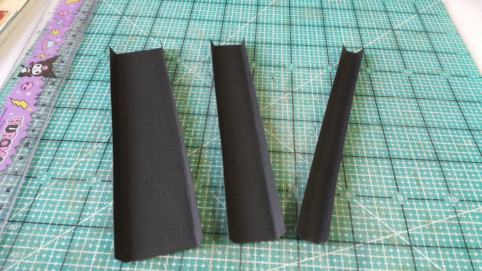 Ready flags for the albums with black cardstock