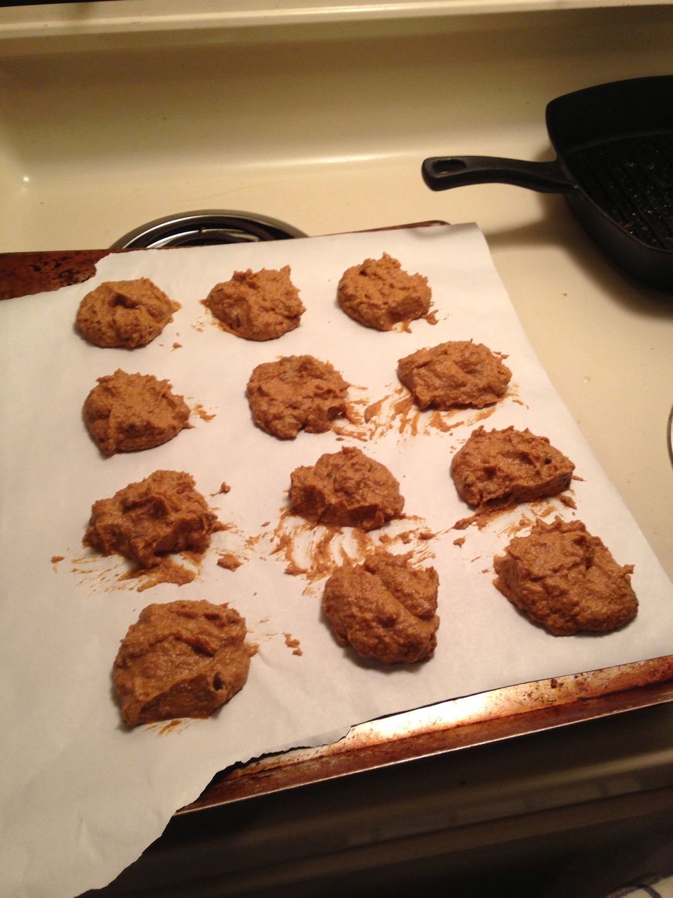Ready for the oven! Put them in for 20 minutes