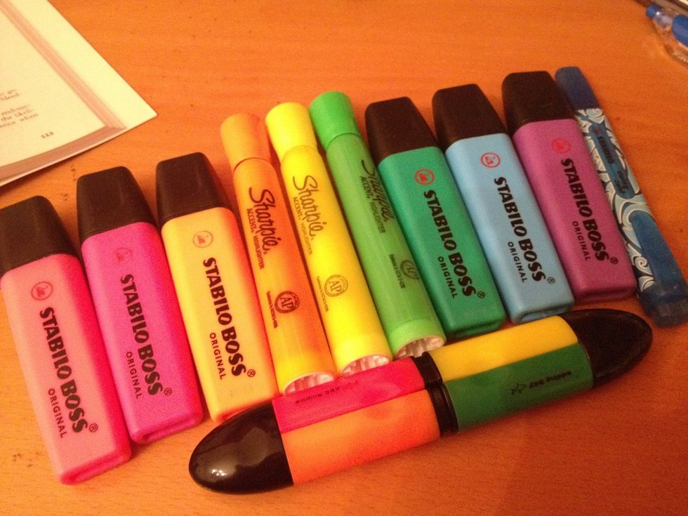 Ready your highlighters galore (of pathological quantities and colors)