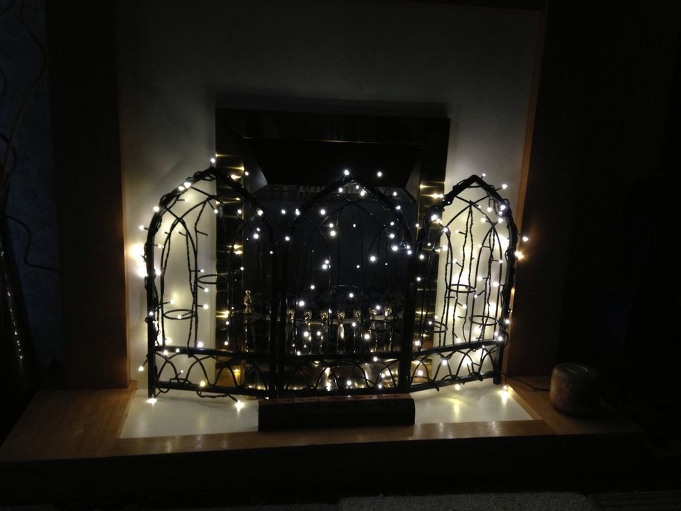 Really cosy! You have the twinkle option on it too ( if your lights have them!) . You can use your lights on anything, draped around twigs in a vase, in a glass bowl , around curtain poles ect..