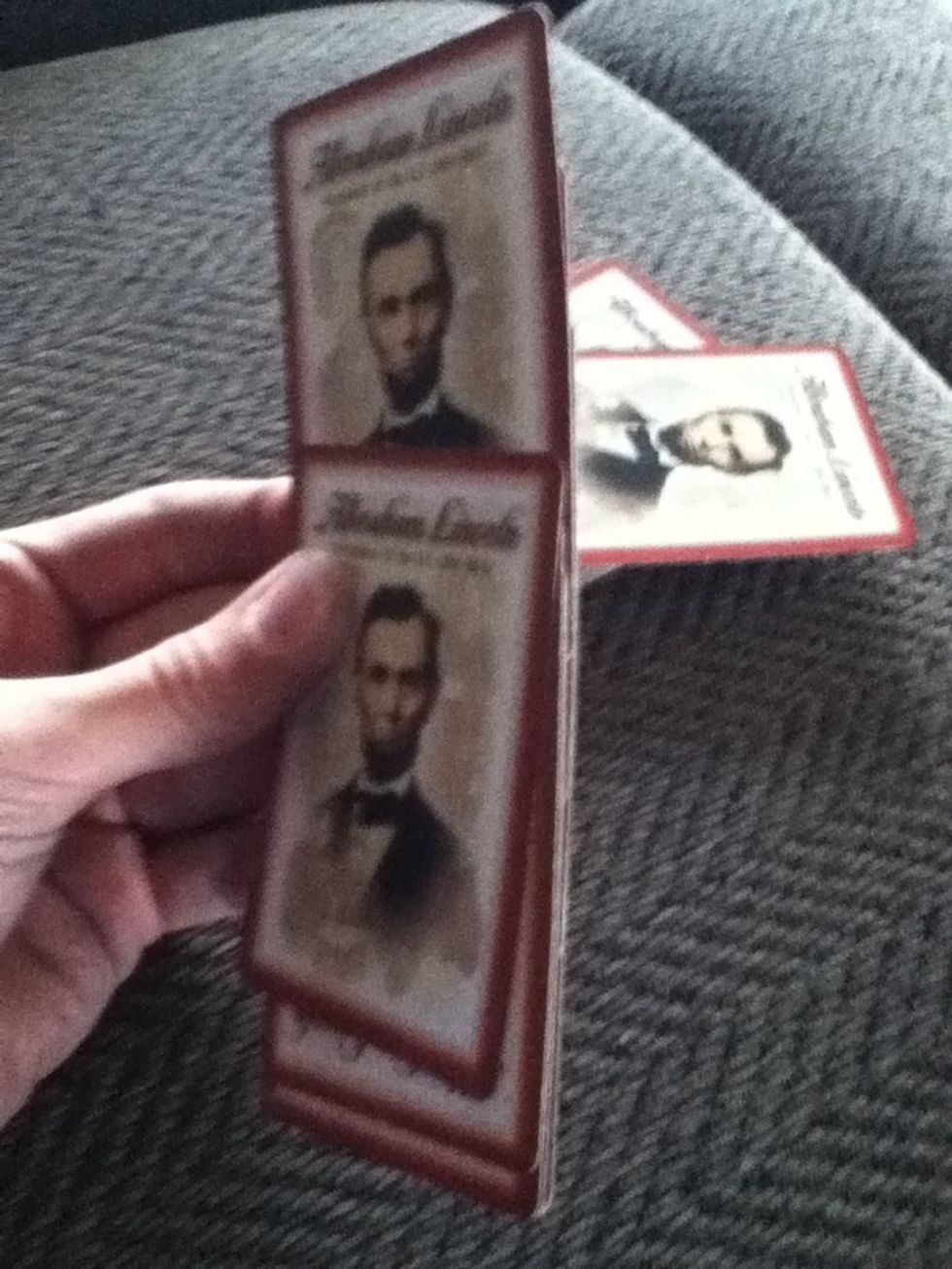 Really four more random card are tucked behind the aces.