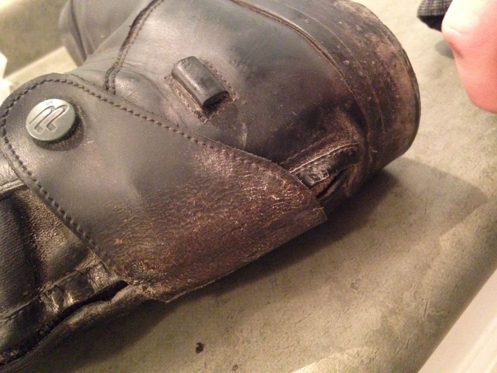 Really make sure you scrub to get this gunk off, as it's damaging to your boots.