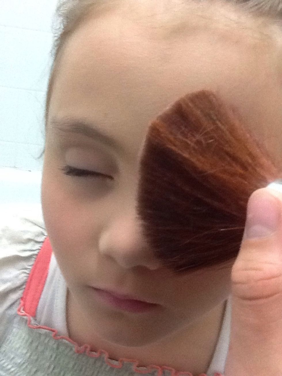 Reapply with your big round brush