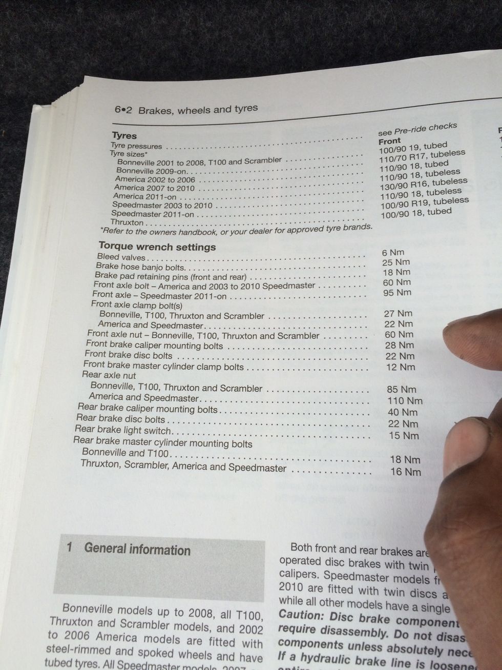 Rear brakes mounting bolts are torqued at 40Nm and the retaining pins at 18Nm
