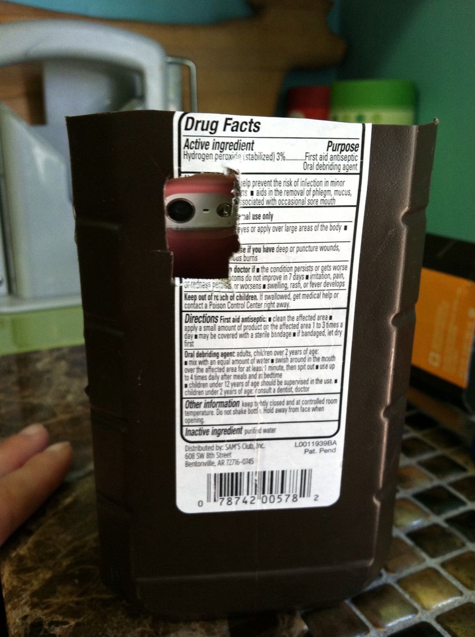 Rear view of camera window.