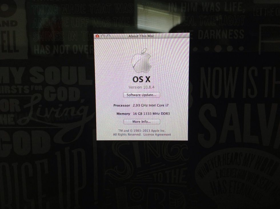 Reattach aluminum cover. Stand iMac back up on its stand and plug back in. Start it up and go to the Apple logo and "About this Mac". Verify total memory is correct and enjoy a faster system!