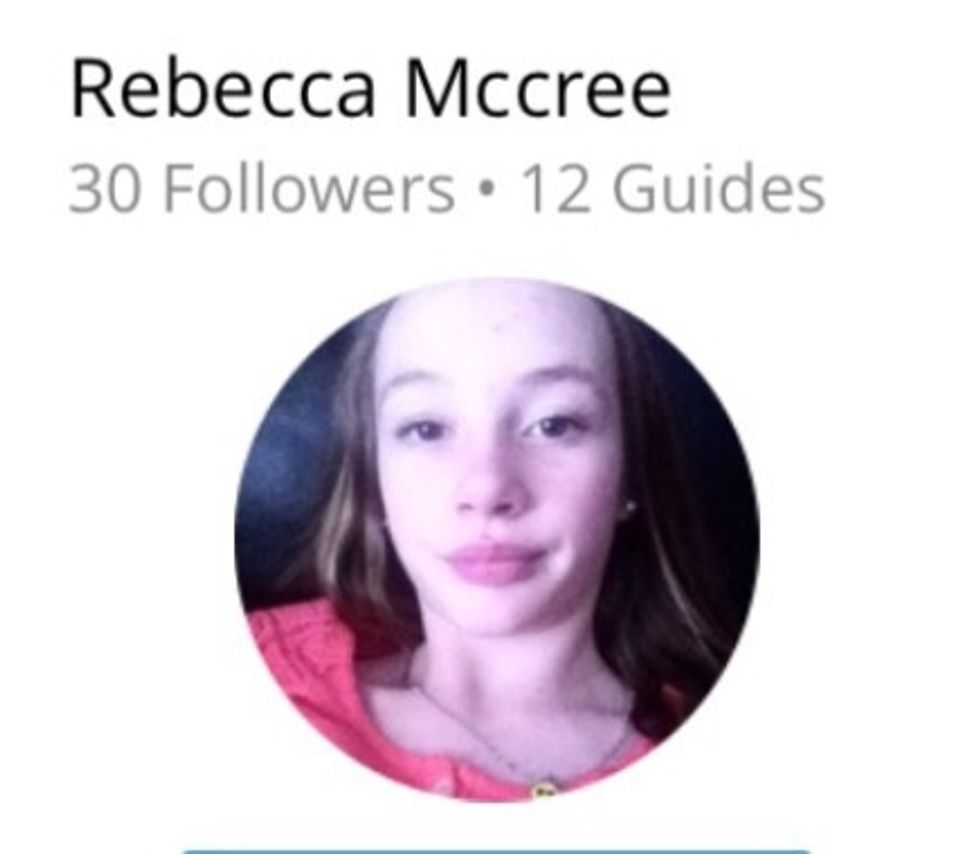 Rebecca Mccree, I love how you do your makeup tutorials and how DIY you are! Follow her!\ud83d\ude01