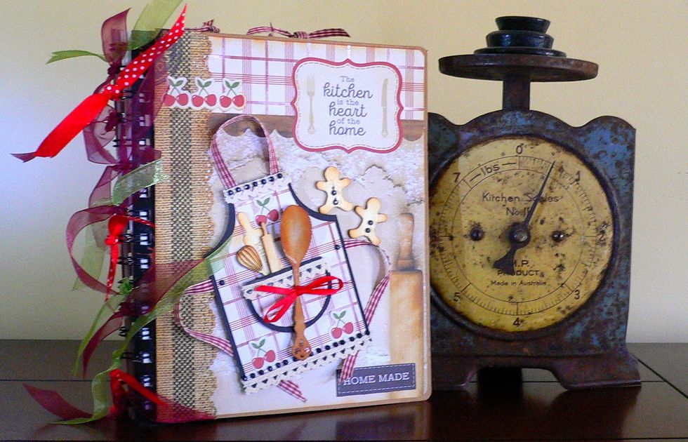 Recipe Book - DIY - with Kaisercraft "Bon Appetit" paper collection. More details on the Kaisercraft blog https://www.kaisercraft.com.au/blog/