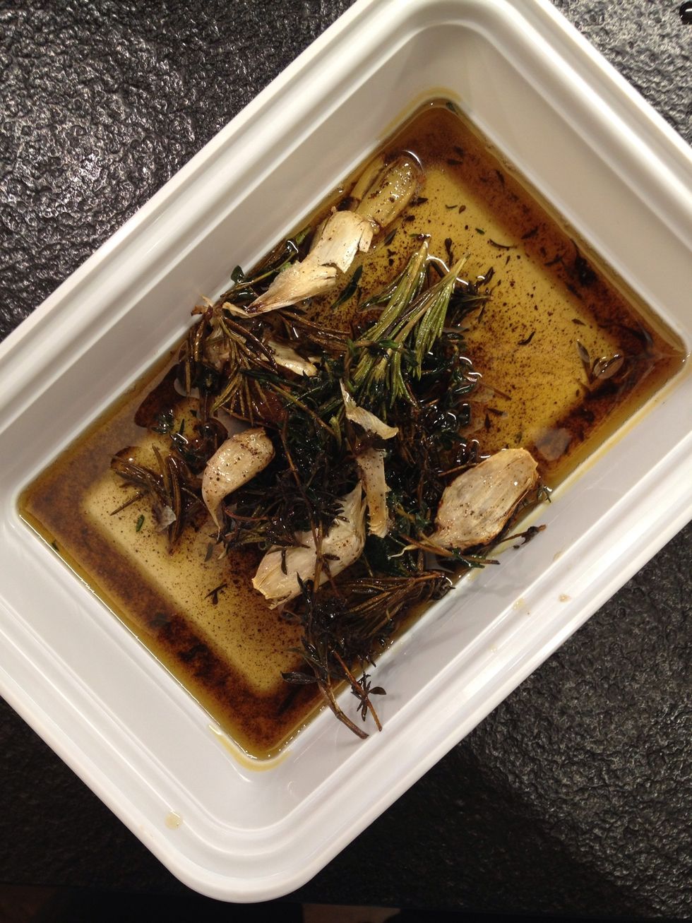 Recycle the rest of the oil. If you can. Never in the drain.