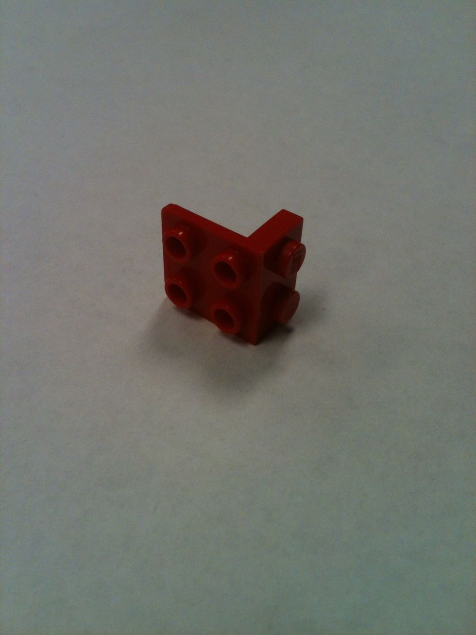 Red 1x2 / 2x2 angle piece