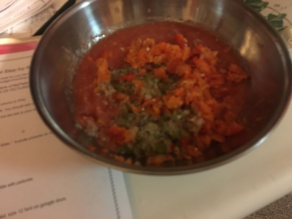 Red pepper:$1.99 Jalape\u00f1o:$.44 Onion:$.82~$.41 One person:$3.86 Total:$15.43