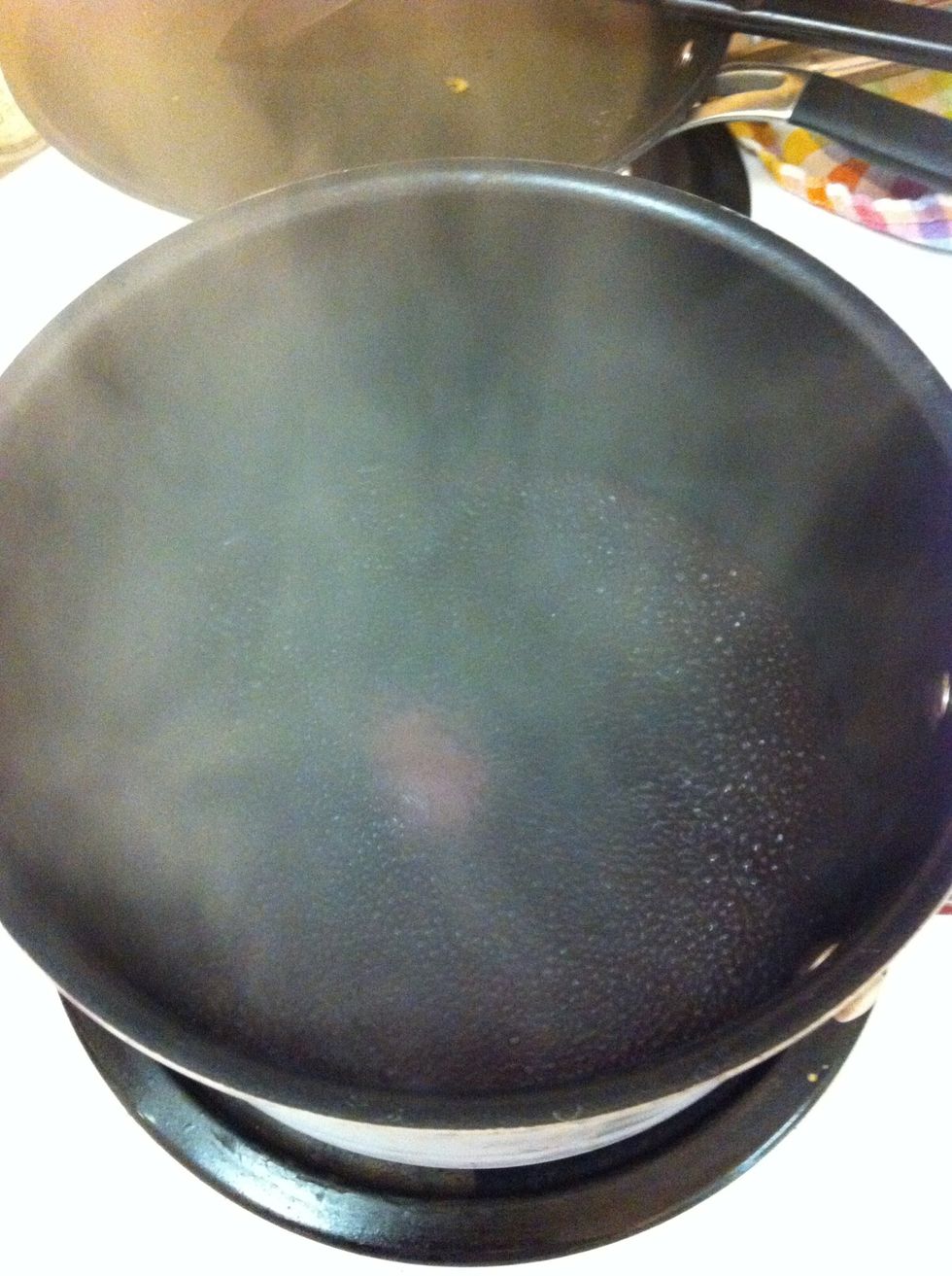 Reduce 1 1/4 cups of wine to 1/3 cup, boiling over medium-high heat for 15-20 mins. Set reduced wine aside.
