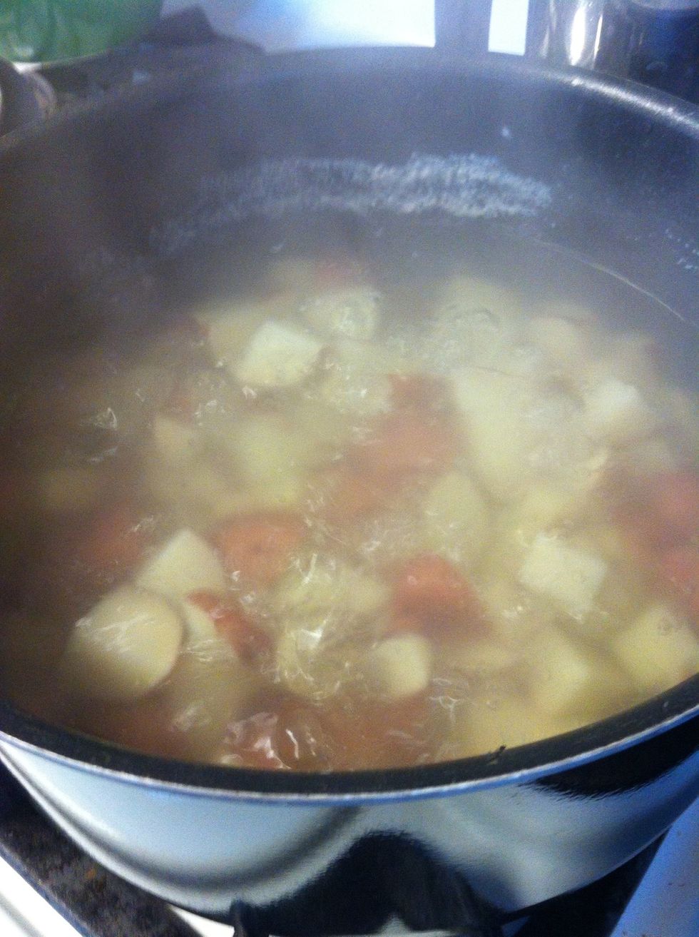 Reduce heat and simmer until tender, 10 to 12 minutes.