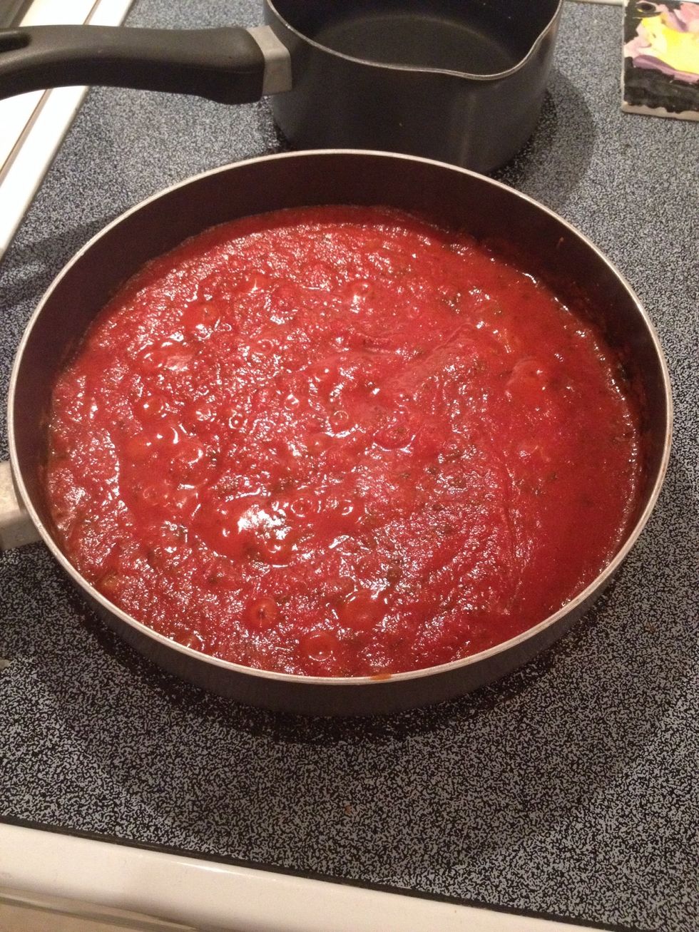 Reduce heat if needed to keep sauce from splattering.