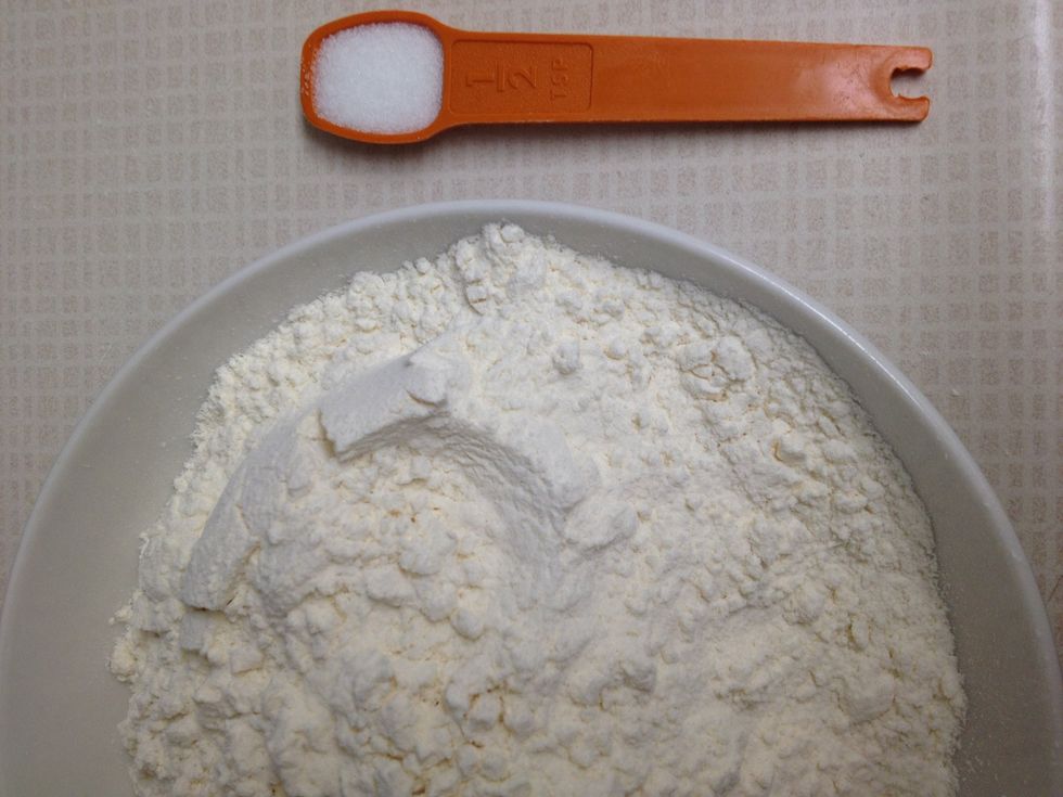 Reduce speed to low and add flour and salt. Once again, mix until just combined.