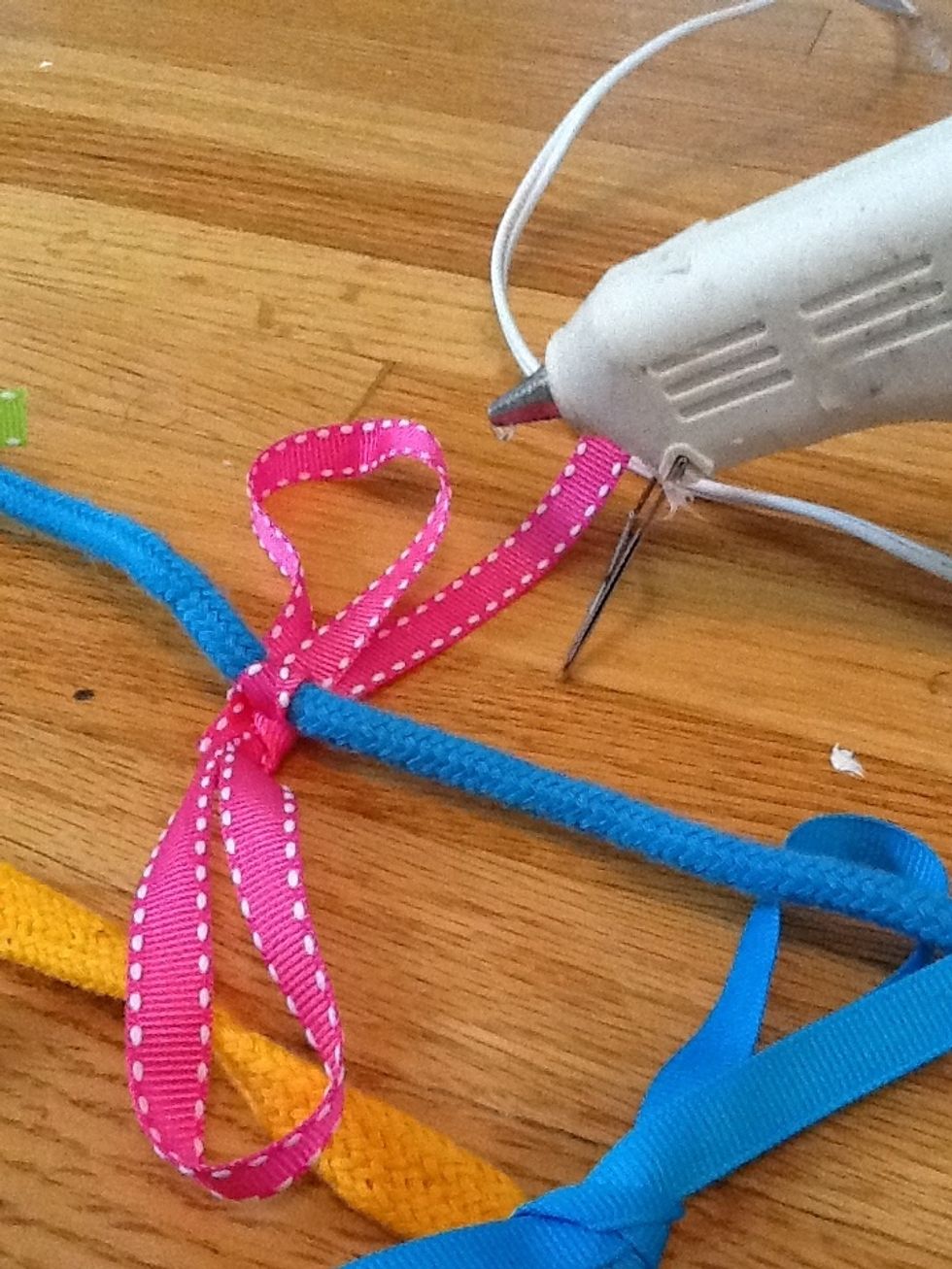 Reenforce the bows with hot glue