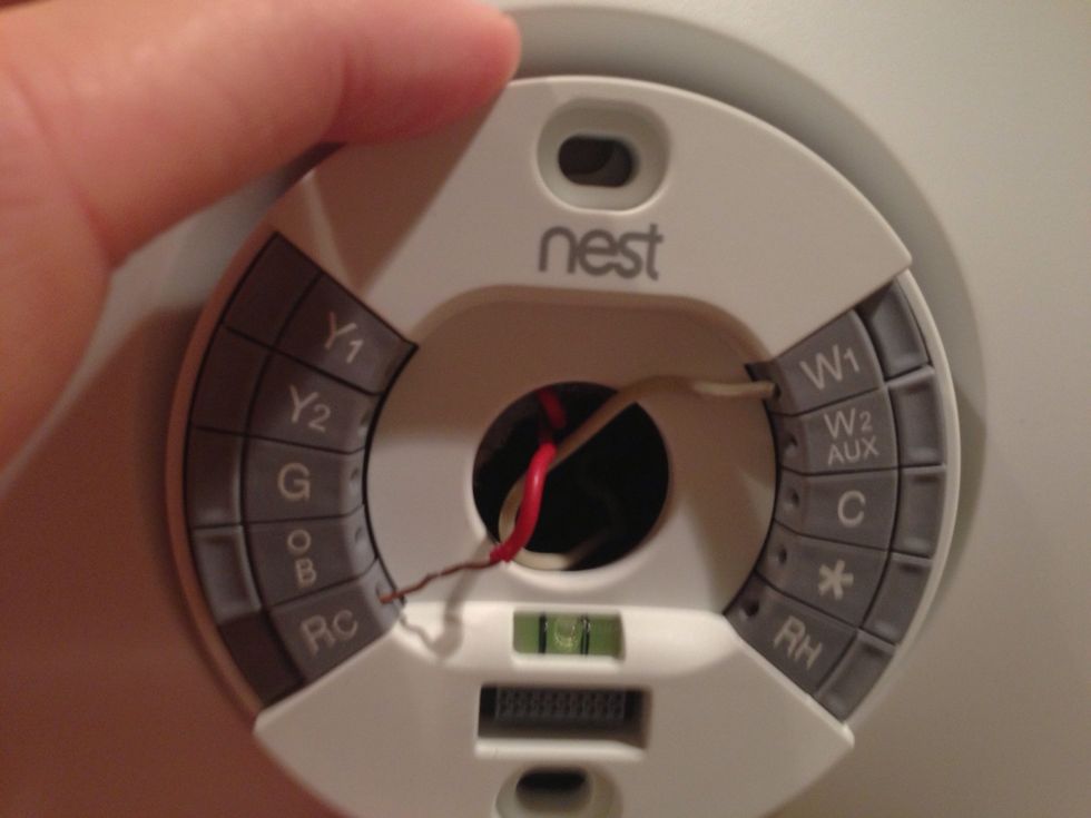 Refer to the wiring from your original thermostat and reconnect the wires to the Nest just as they were on the thermostat you removed. Note: on the Nest an R wire can connect to either an Rc or Rh.