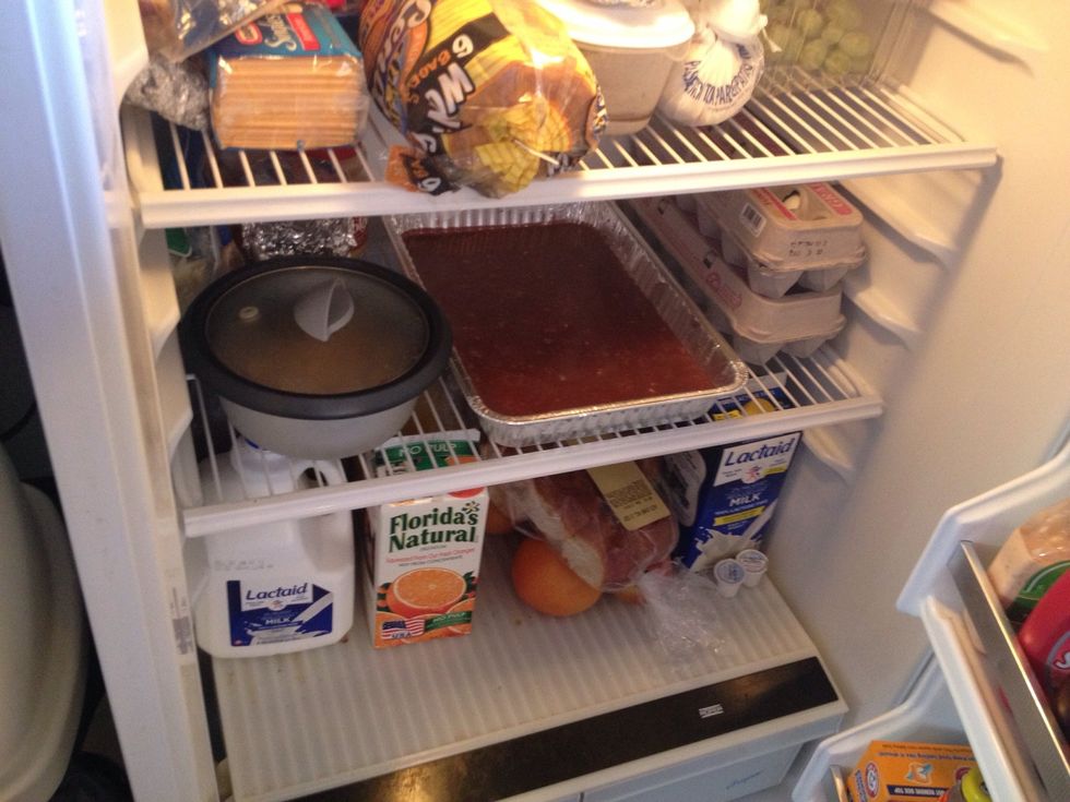 Refrigerate for about 4-6 hours. We usually leave it overnight.