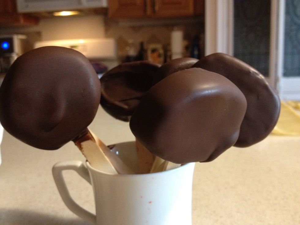 Refrigerate for at least 30 minutes to allow the chocolate to fully set.