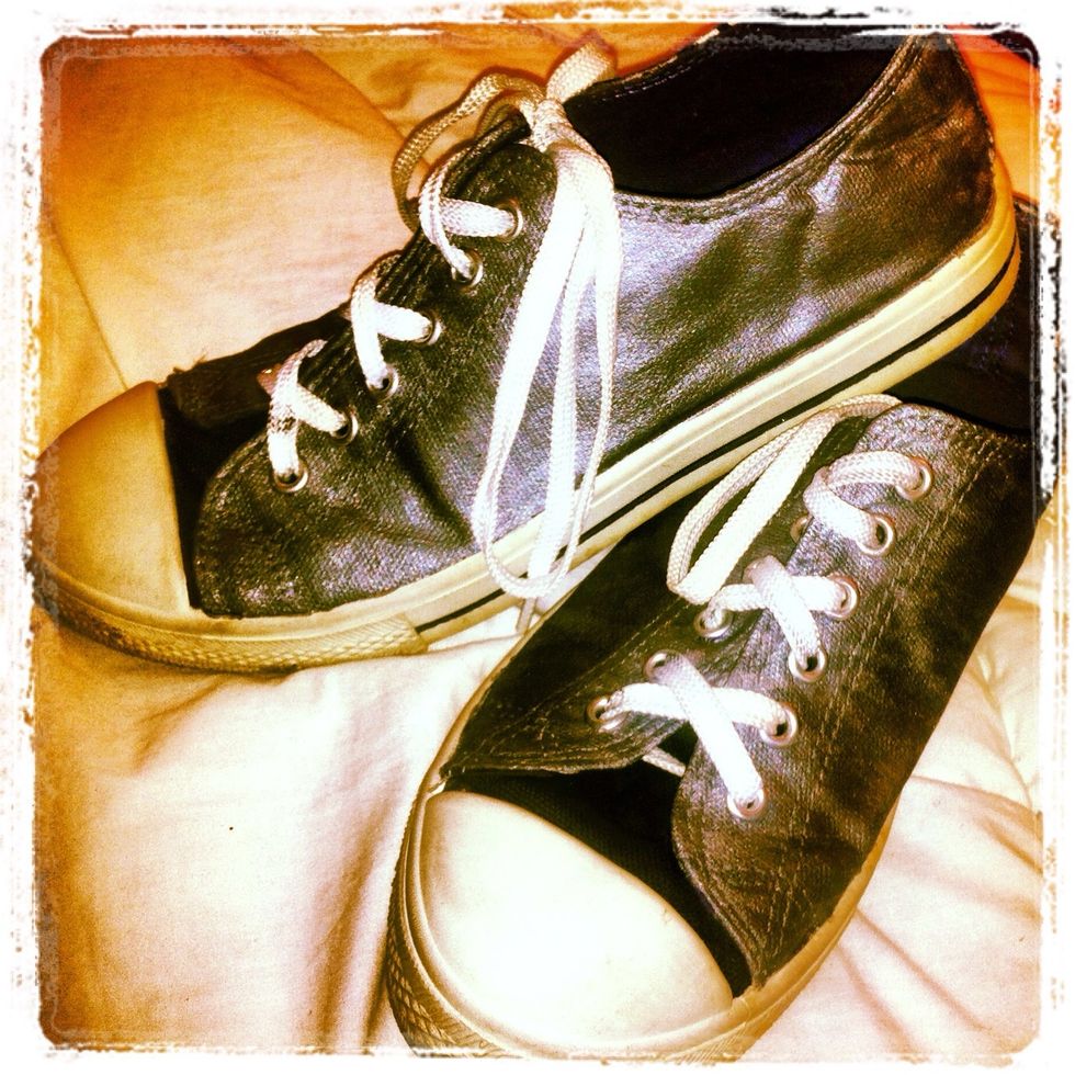 Relace the shoes and your done! Good as new and u have a new styled shoe! Cute and trendy!