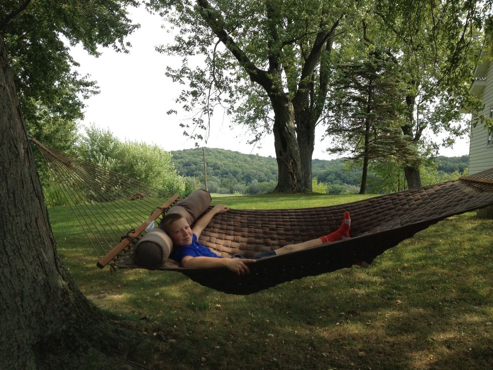 Relaxing and just enjoying the view can really take your mind off of everything. Vacations and breaks can help me stay positive by removing the stress by changing my setting.
