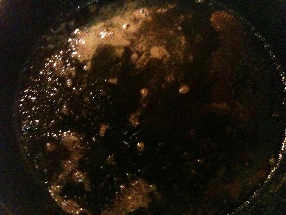 Remaining oil/lard leave it on the heat at about medium. If you think you need more to make 2 TBS of oil go ahead and add more in and let that heat up.