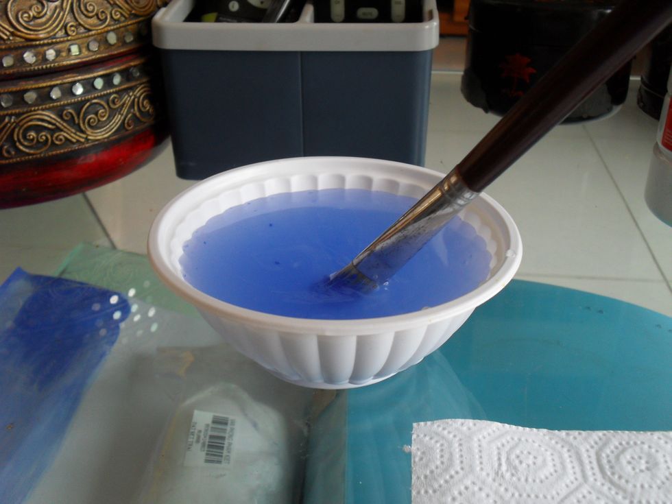 Remember, if you're using different colors on the palette, wash your brush to make sure your shade doesn't turn darker or lighter