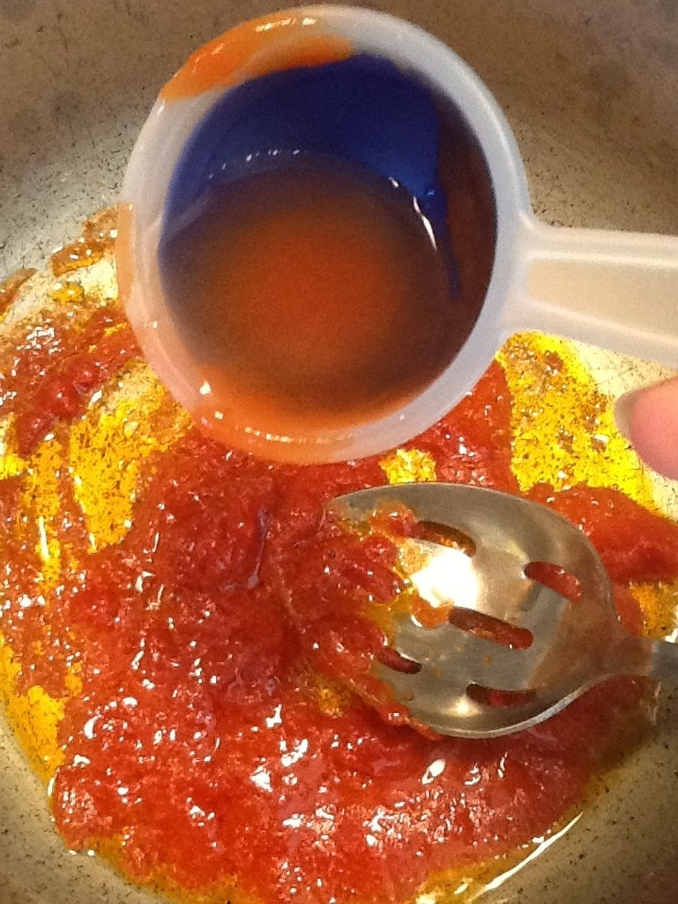 Remember the water I set aside? Well it's time to put about 1/2 of it in. We will add more of we need it.