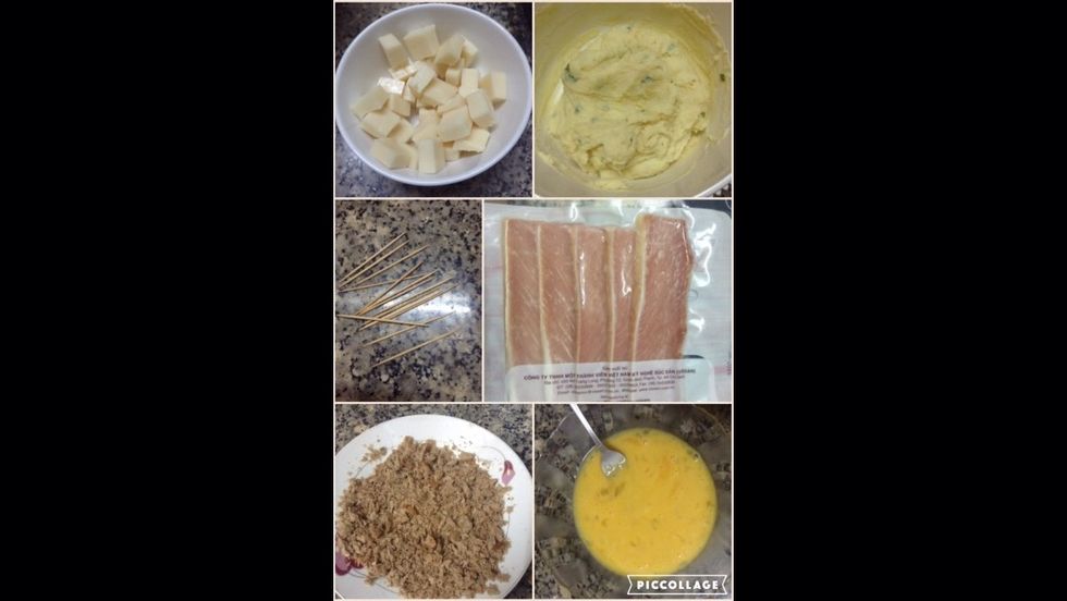 Remember to cut your cheese into small cubes.