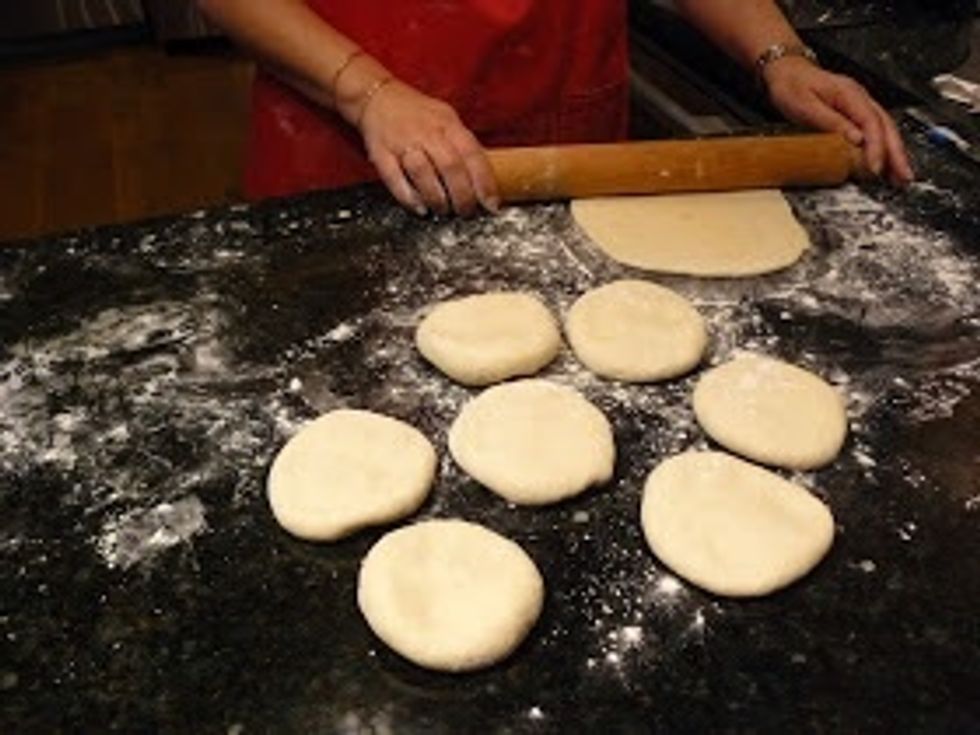 Remember to flour the work surface and rolling pin.