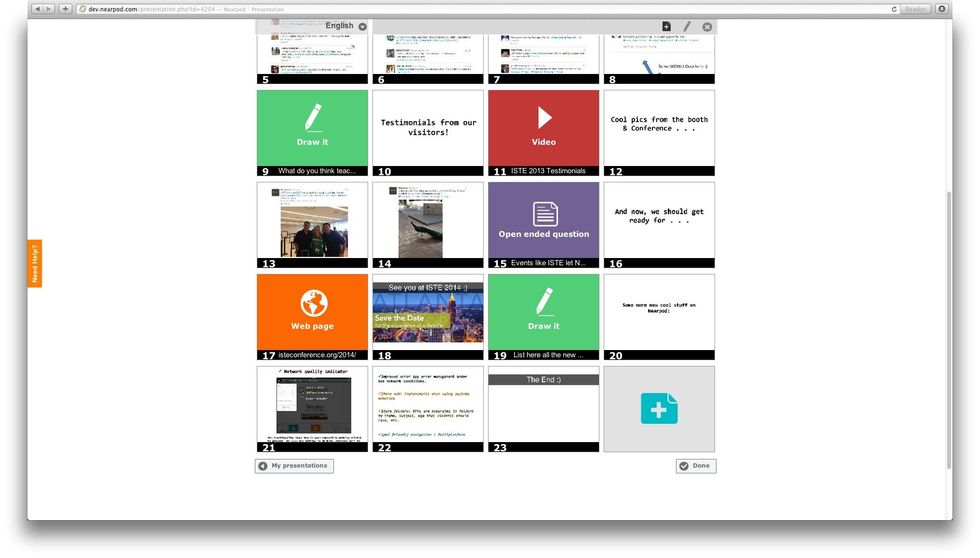 Remember to make all the edits you want before publishing a presentation. Press done when ready.