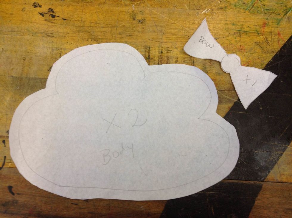 Remember to mark your patters. The X will determine how many pieces of the patter you will need to cut in fabric.