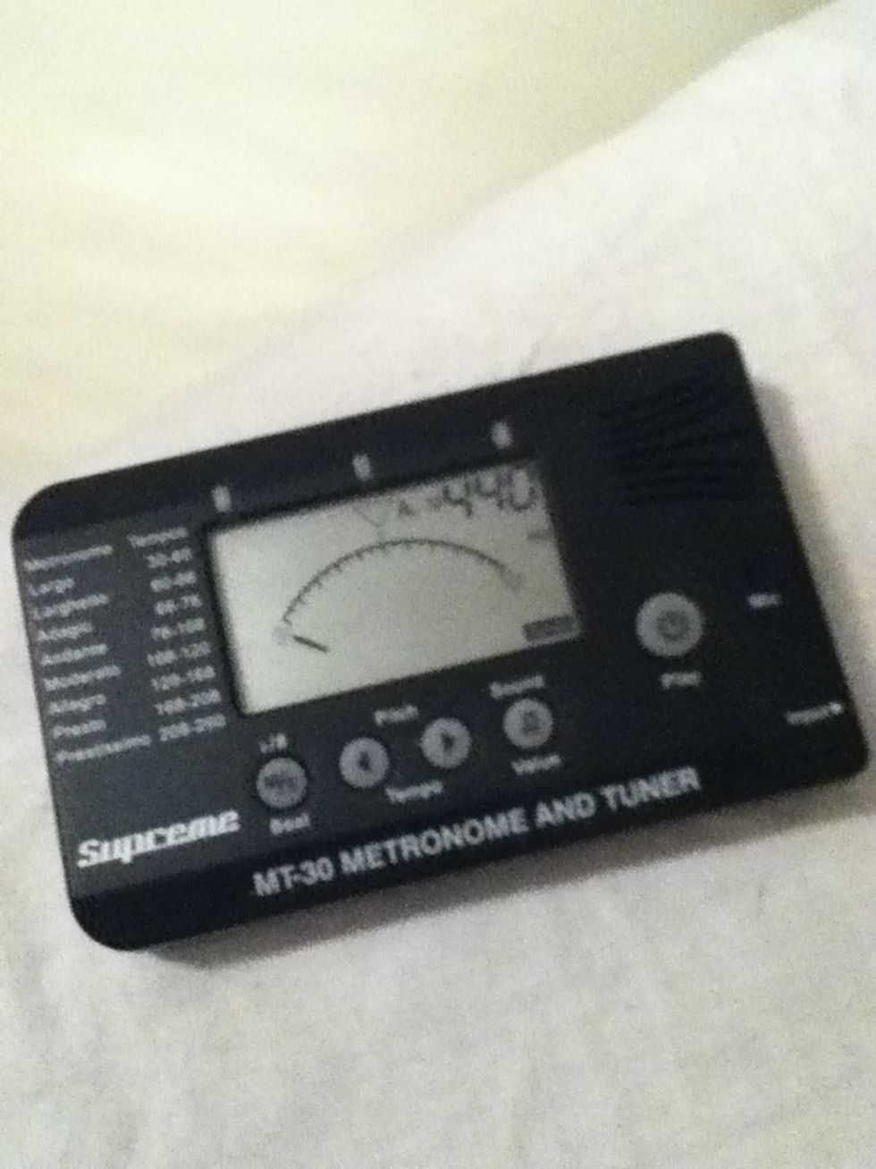 Remember to tune your guitar before you start. I use an auto tuner.