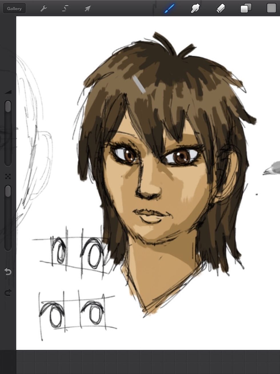 Remember to use perspective, the farther an object is, smaller it looks, even close thinks like the eyes look different when not at the same distance